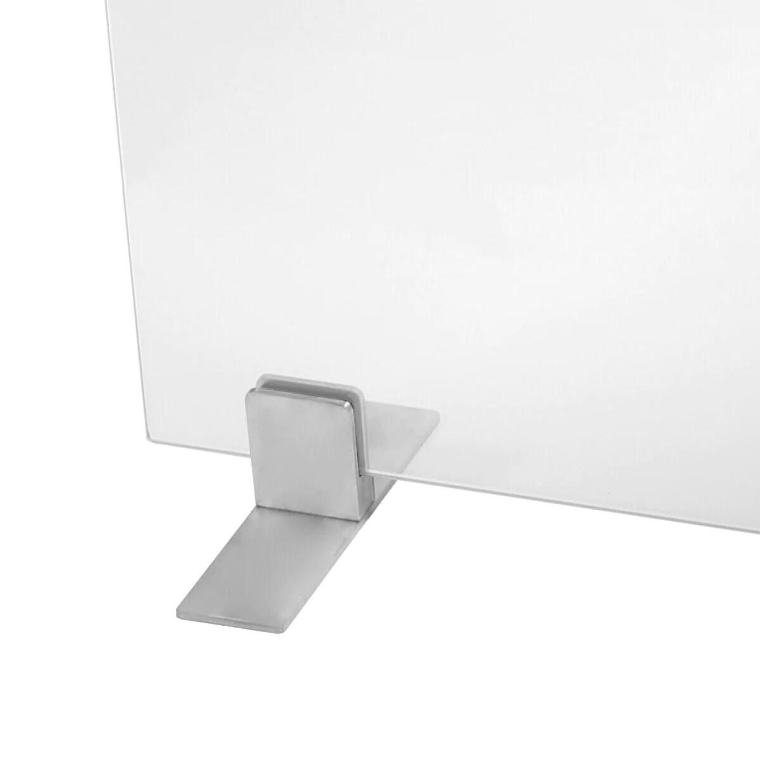 Decorative And Modern Glass Fireplace Cover Screen With Silver Feet - Image 3