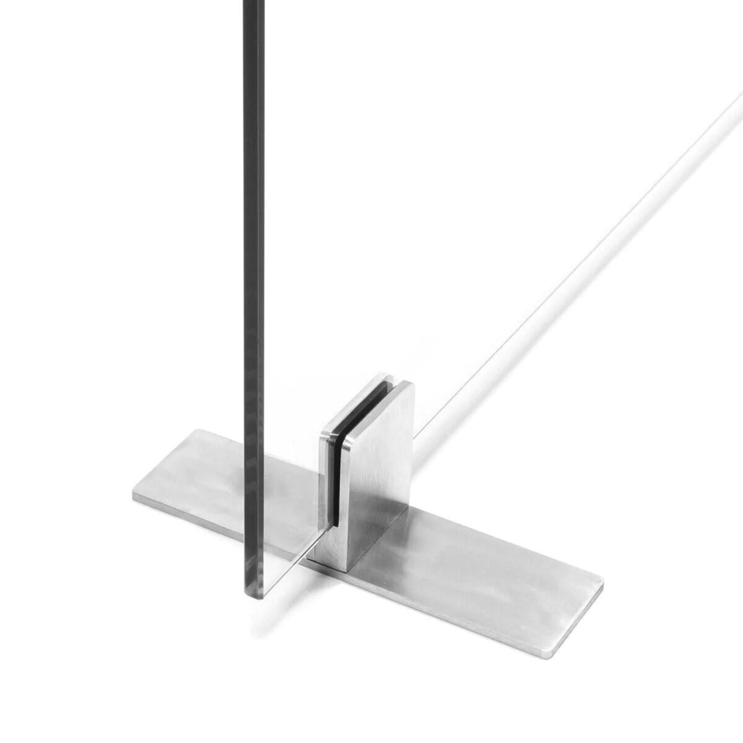 Decorative And Modern Glass Fireplace Cover Screen With Silver Feet - Image 4