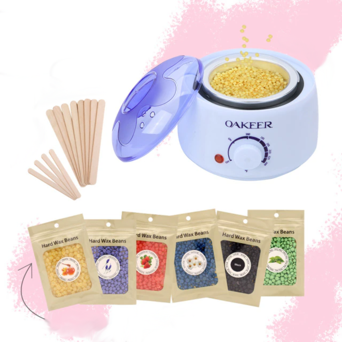 Wax Warmer Hair Removal Kit For Men And Women - Hard Wax Pot Kit Warmer - Image 2