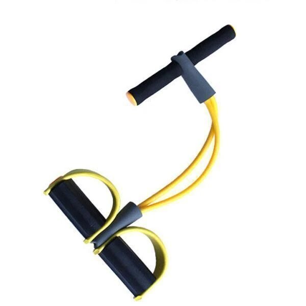 2-Tube Foot Pedal Resistance Band Elastic Pull Rope Fitness Equipment Multi-Function - Image 4