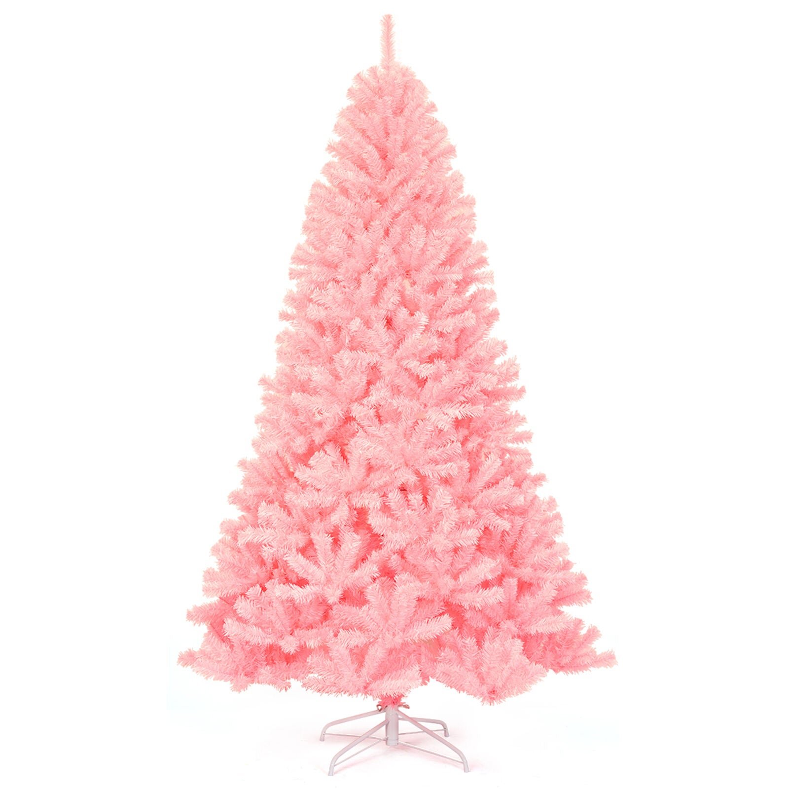 7.5ft Pink Artificial Christmas Tree Hinged Spruce Full Tree - Best White Pencil Christmas Tree - Image 5