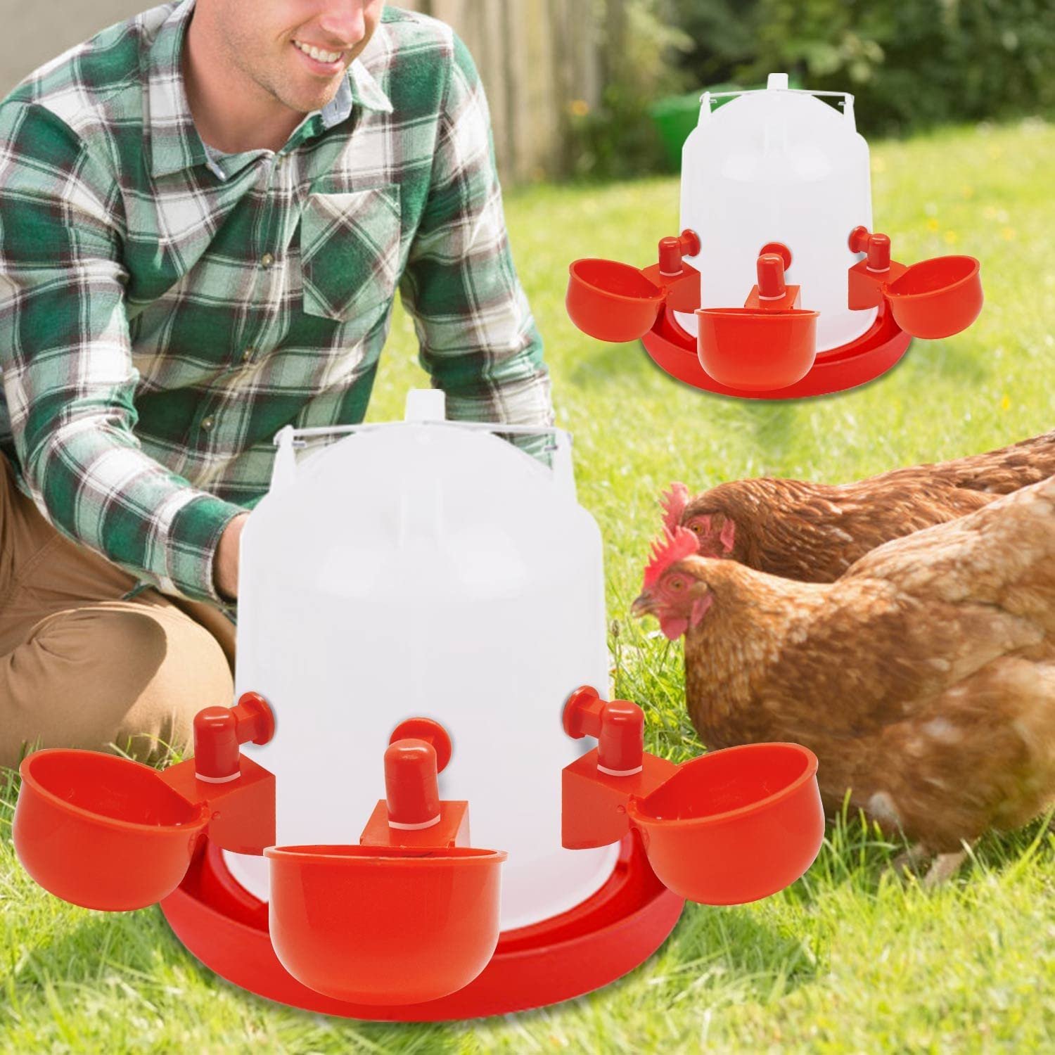 Automatic Chicken Water Cups - Poultry Drinking And Watering Cups, Duck Water Dispenser - Image 2