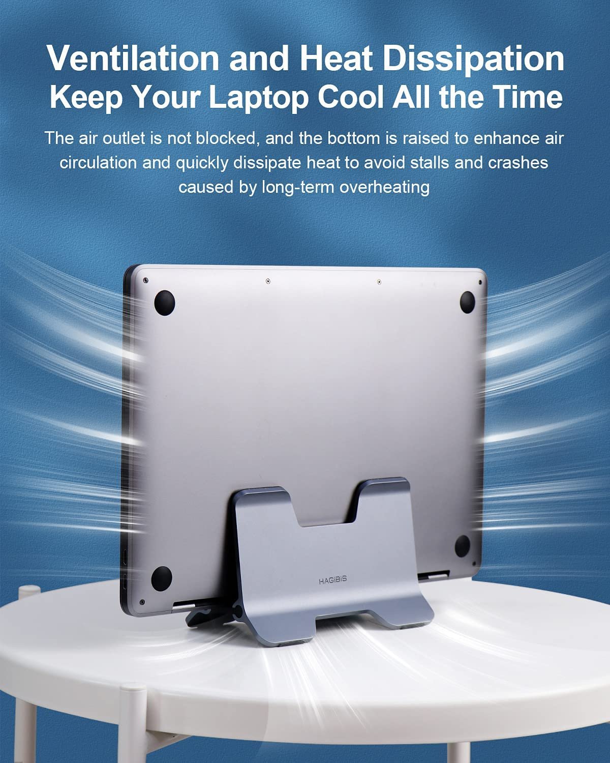 Vertical Laptop Stand Holder - Space Saving Laptop Docking Station - Image 2