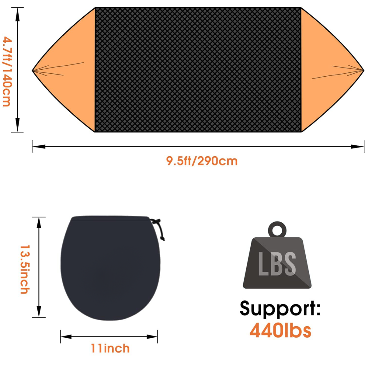 Enclosed Camping Hammock with Mosquito Net 2 Person - Image 7