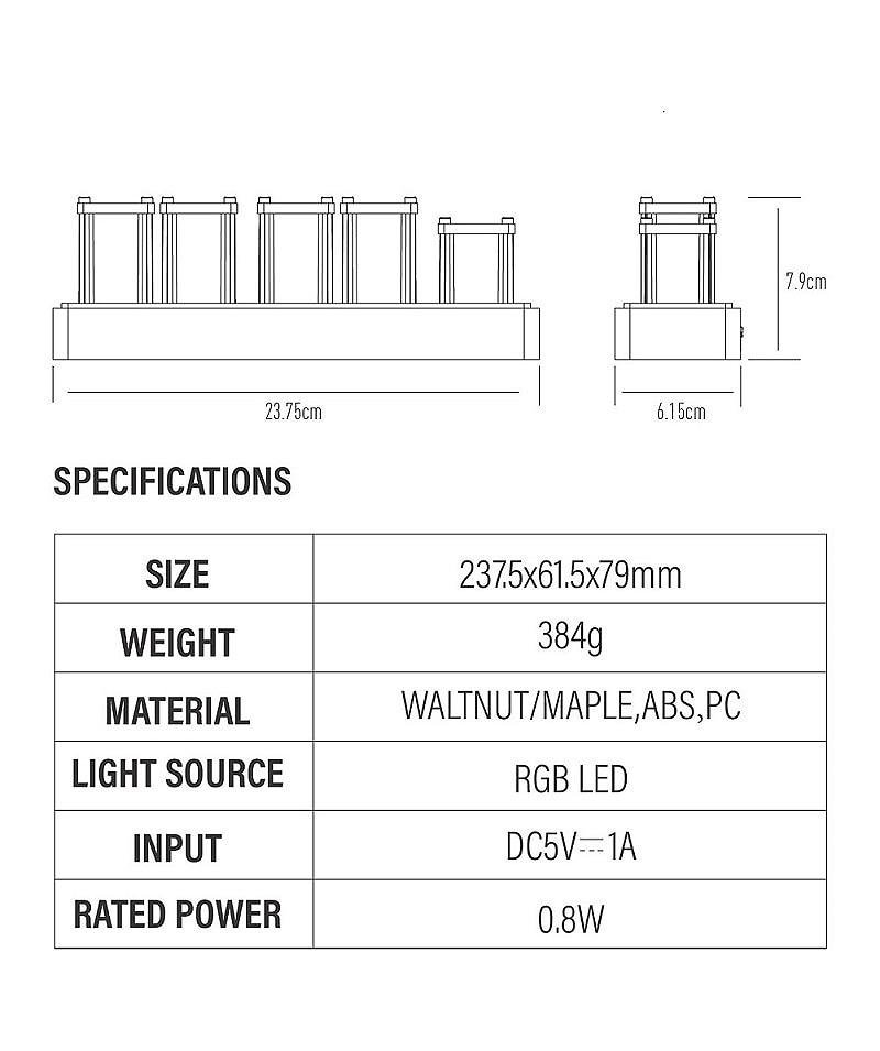 Led Tube Light Nixie Clock - Electronic Creative Computer Desktop Decor - Image 11