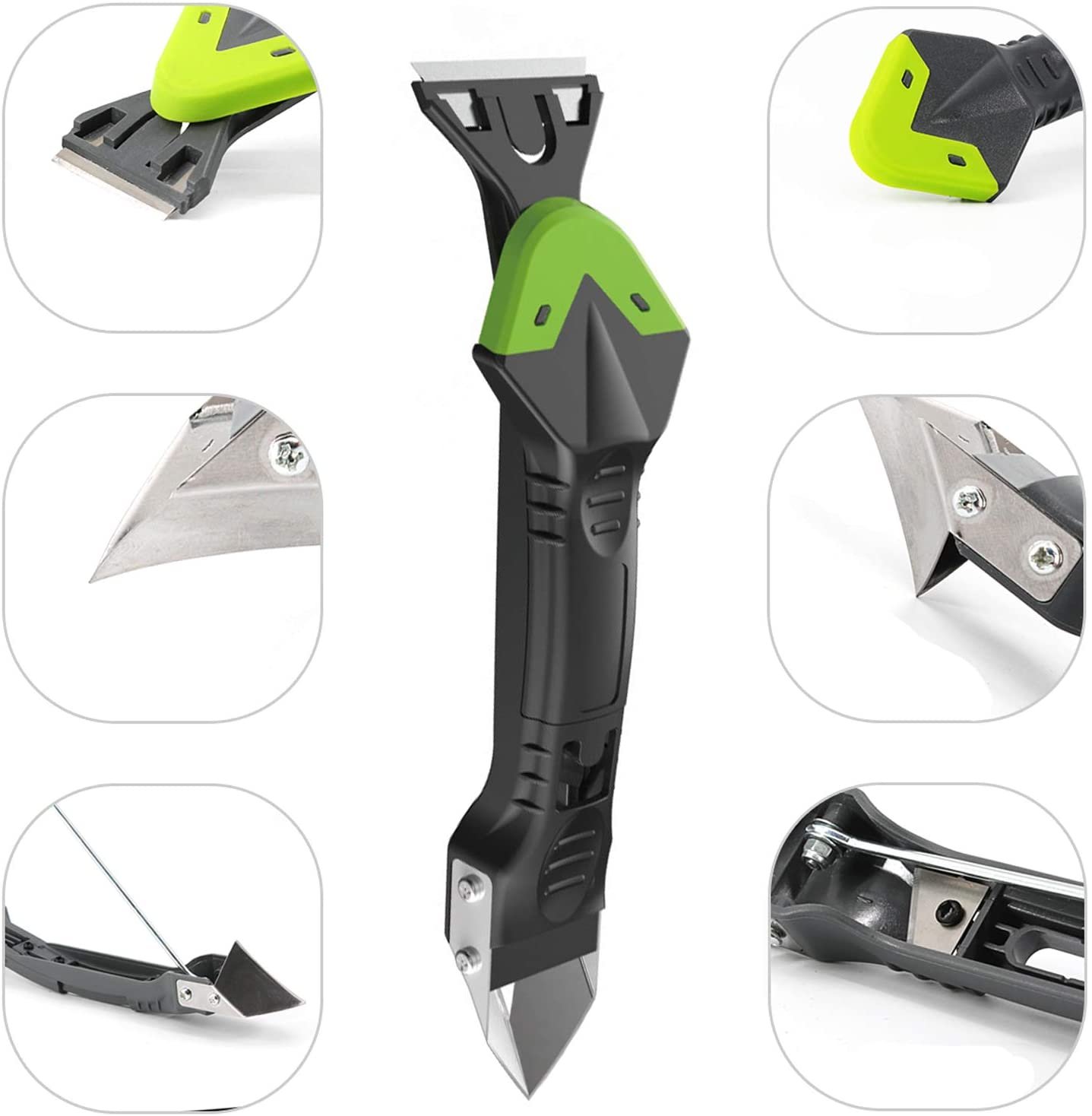 Caulk Removal Tool - 5 In 1 Caulking Tools Kit With 5 Silicone Caulk Finishing Remover - Image 5