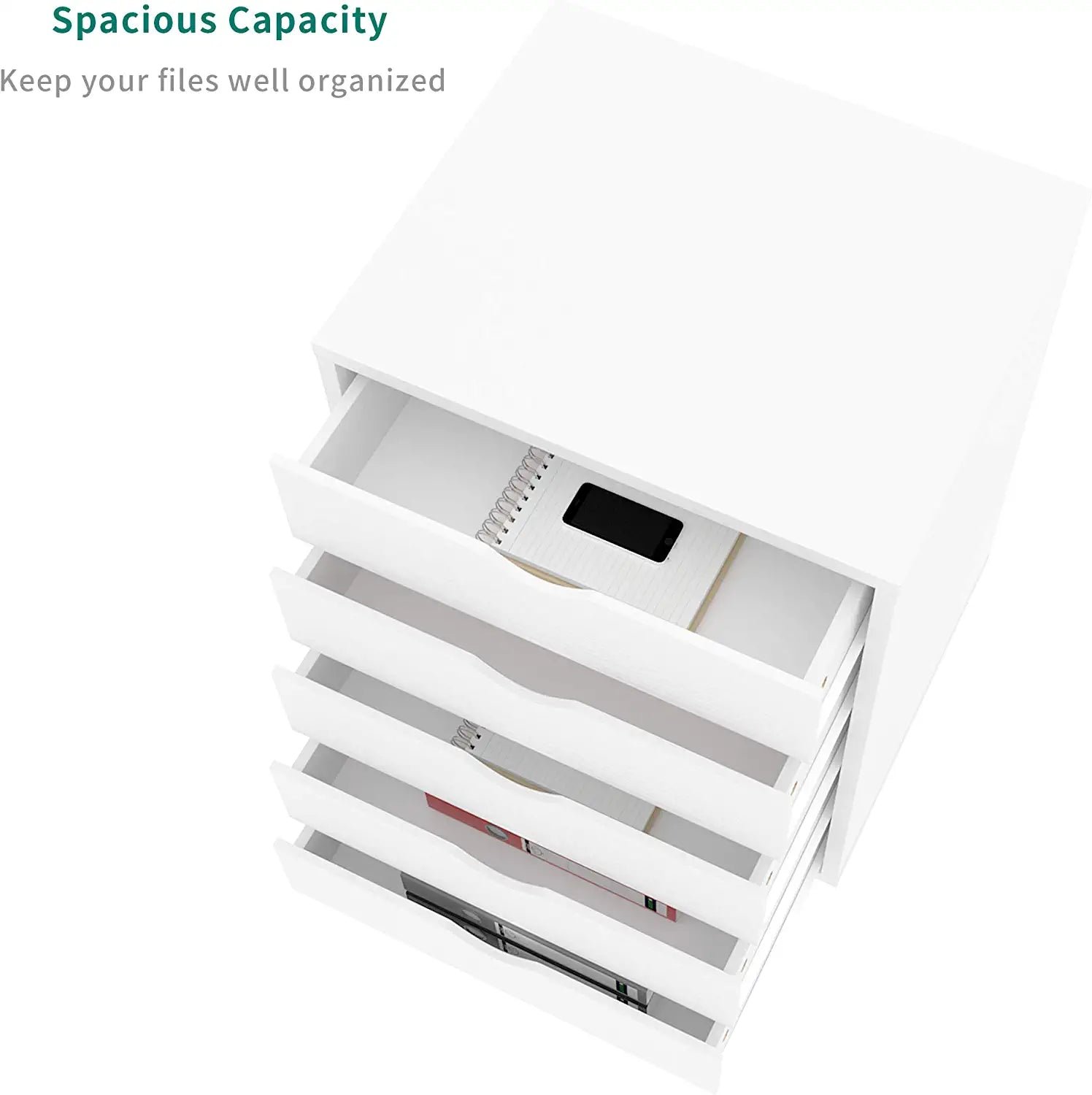 5 Black And White Dresser Tall Drawer Chest For Bedroom And Home Office - Image 10