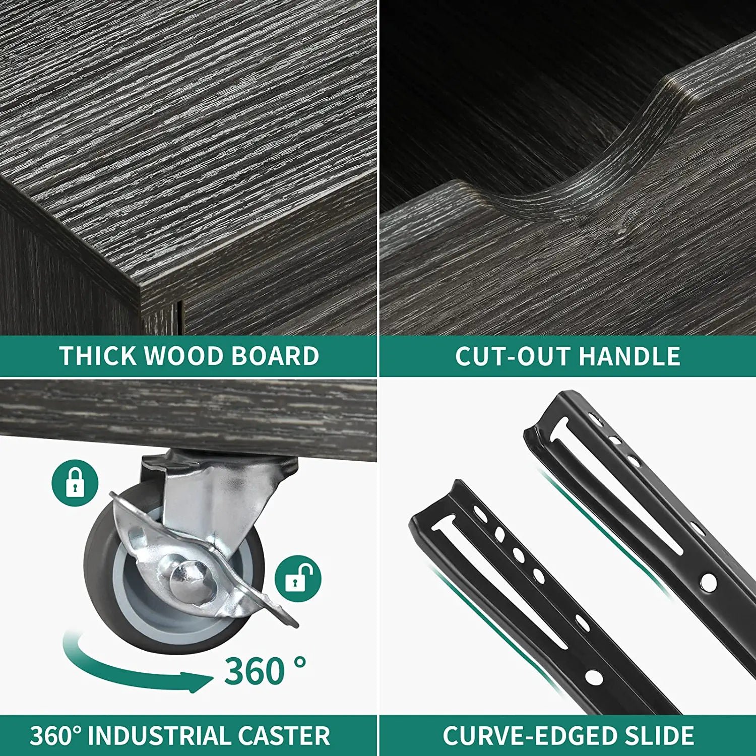 5 Black And White Dresser Tall Drawer Chest For Bedroom And Home Office - Image 6