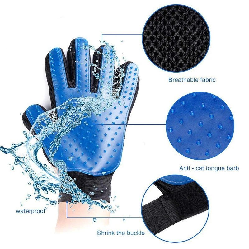 Pet Brushing and Grooming Gloves - Image 9