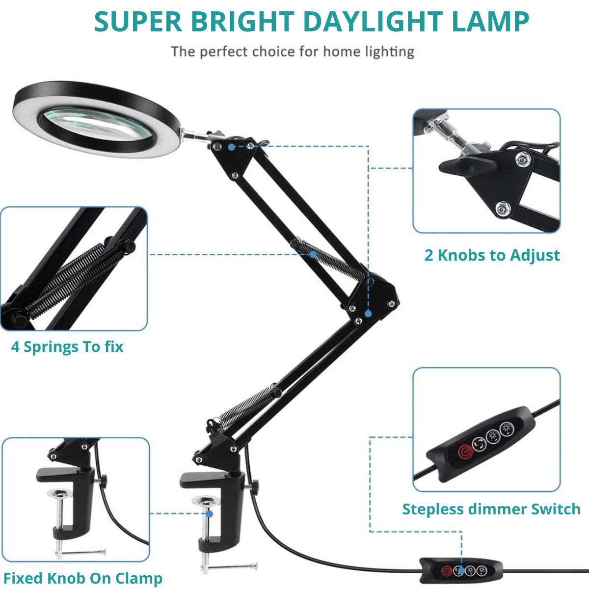 Led Lighted Magnifying Glass With Stand - Best Desk Lamp - Image 3