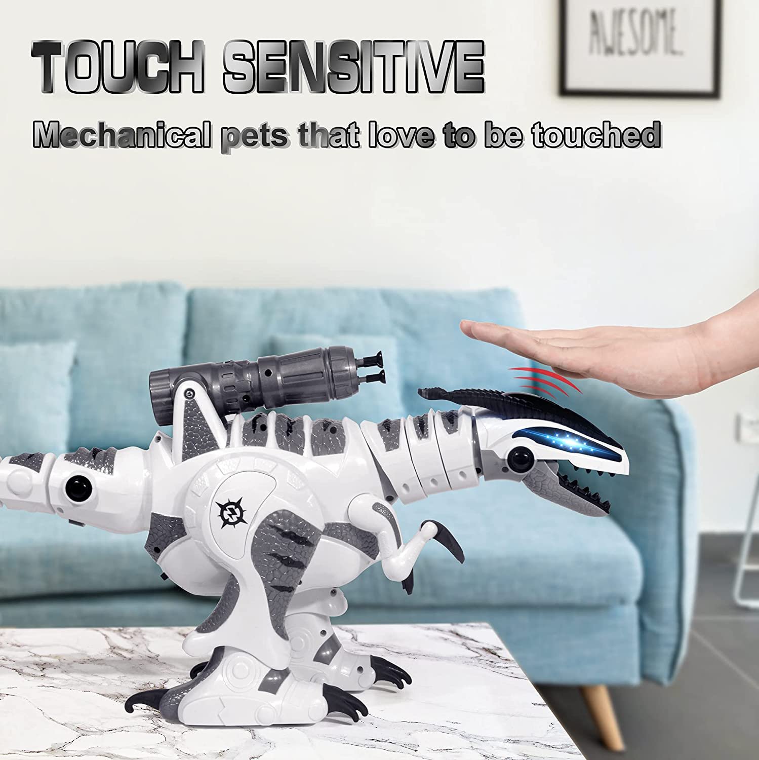 Step into the Jurassic Era with DANSIOYE Remote Control Robot Dinosaur - The Perfect Interactive Toy for Kids! - Image 2