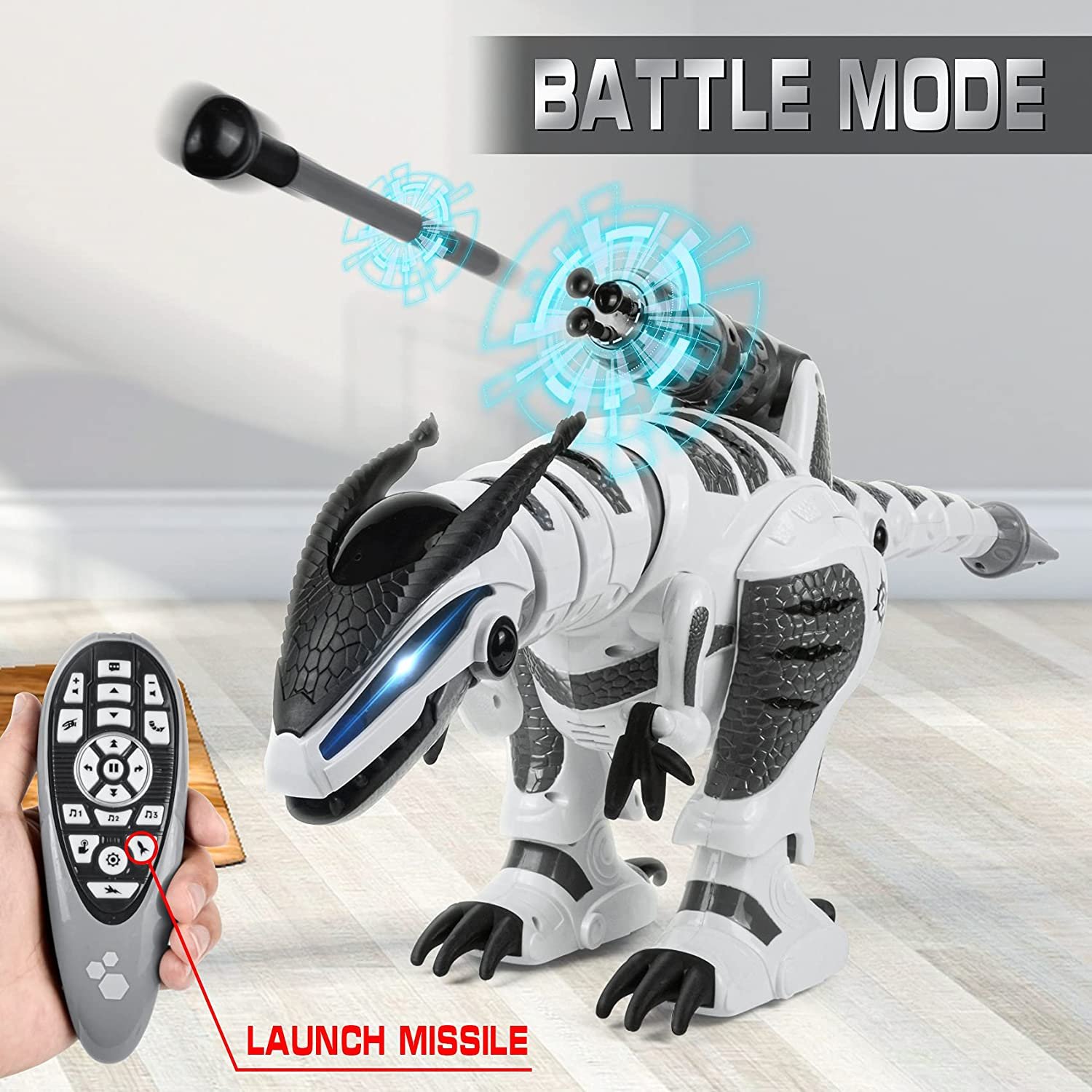 Step into the Jurassic Era with DANSIOYE Remote Control Robot Dinosaur - The Perfect Interactive Toy for Kids! - Image 4