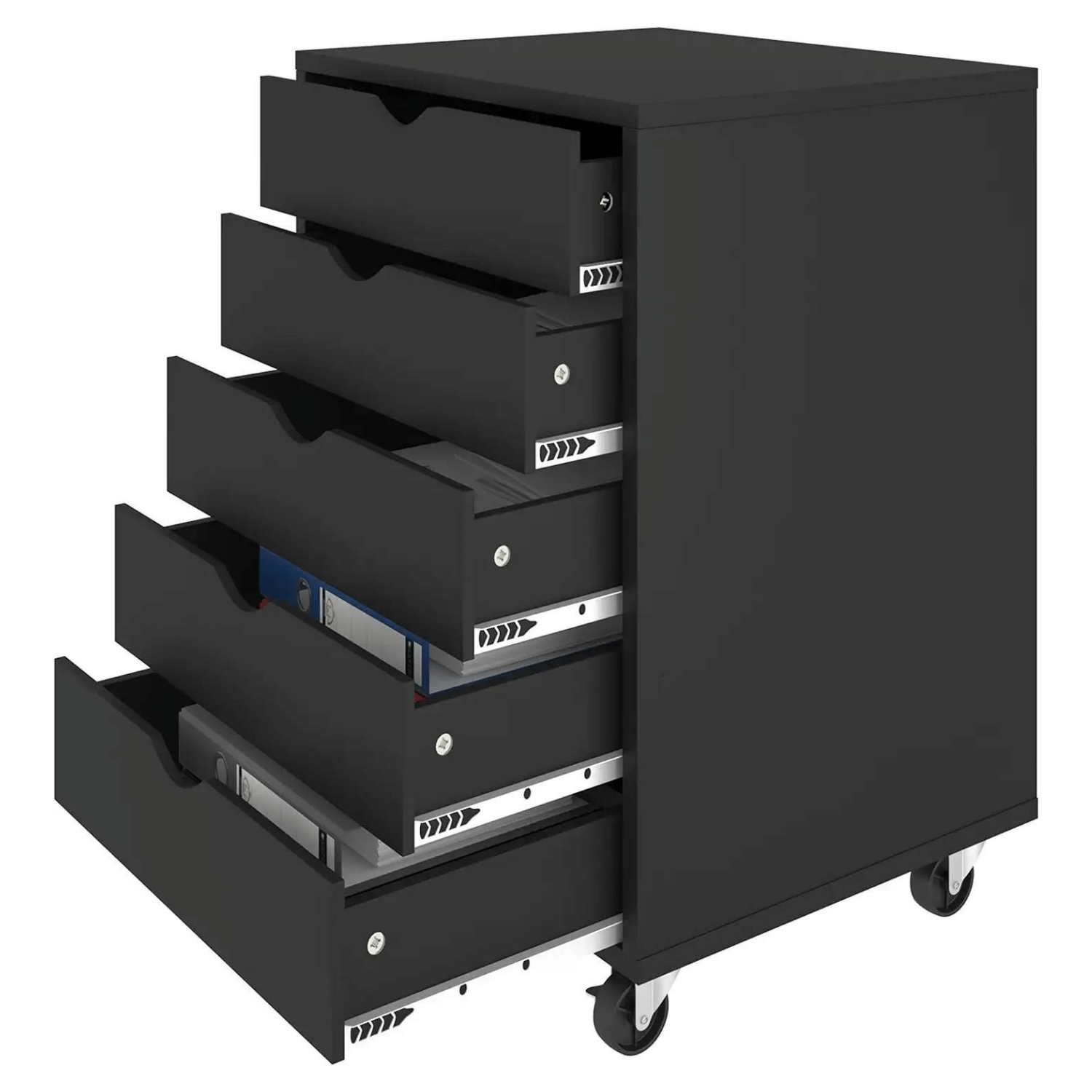 5 Black And White Dresser Tall Drawer Chest For Bedroom And Home Office - Image 20