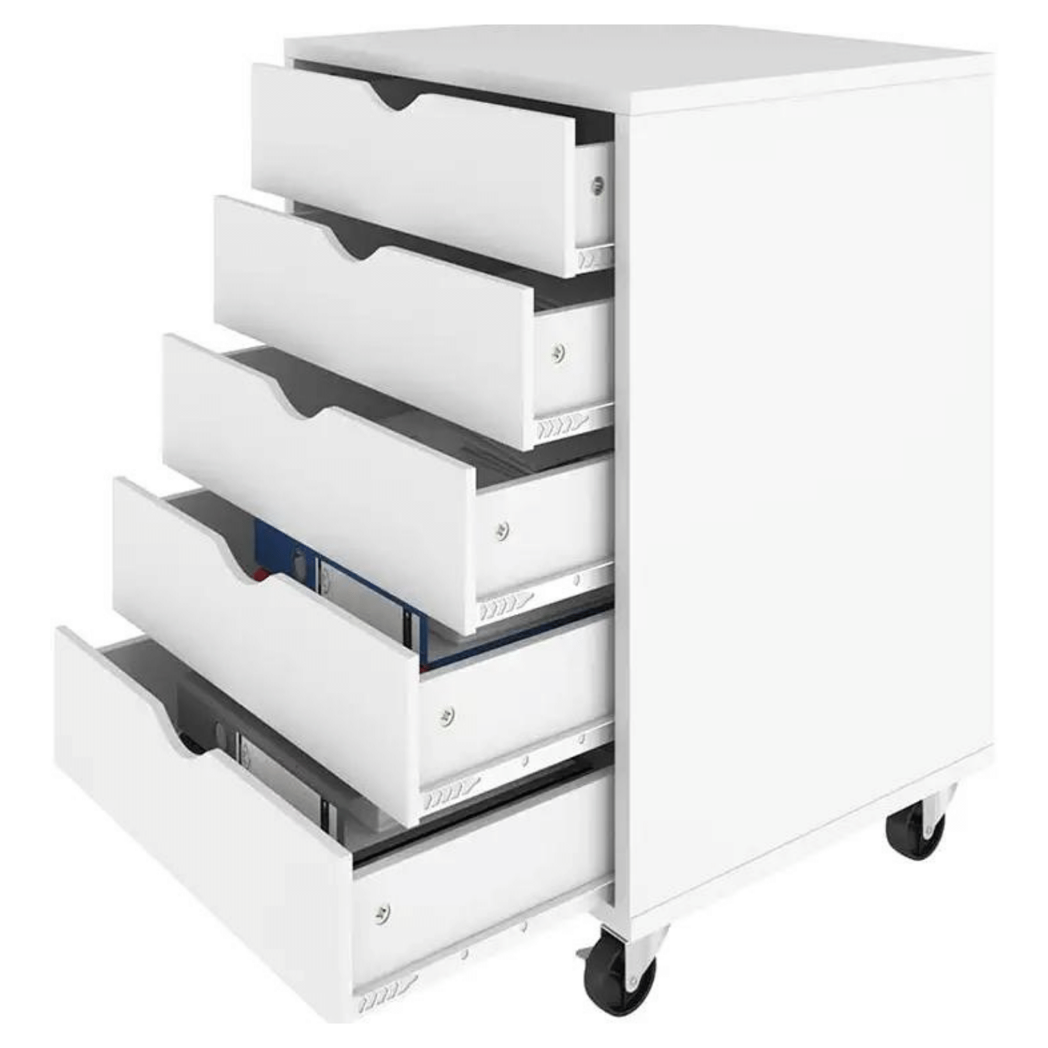 5 Black And White Dresser Tall Drawer Chest For Bedroom And Home Office - Image 19