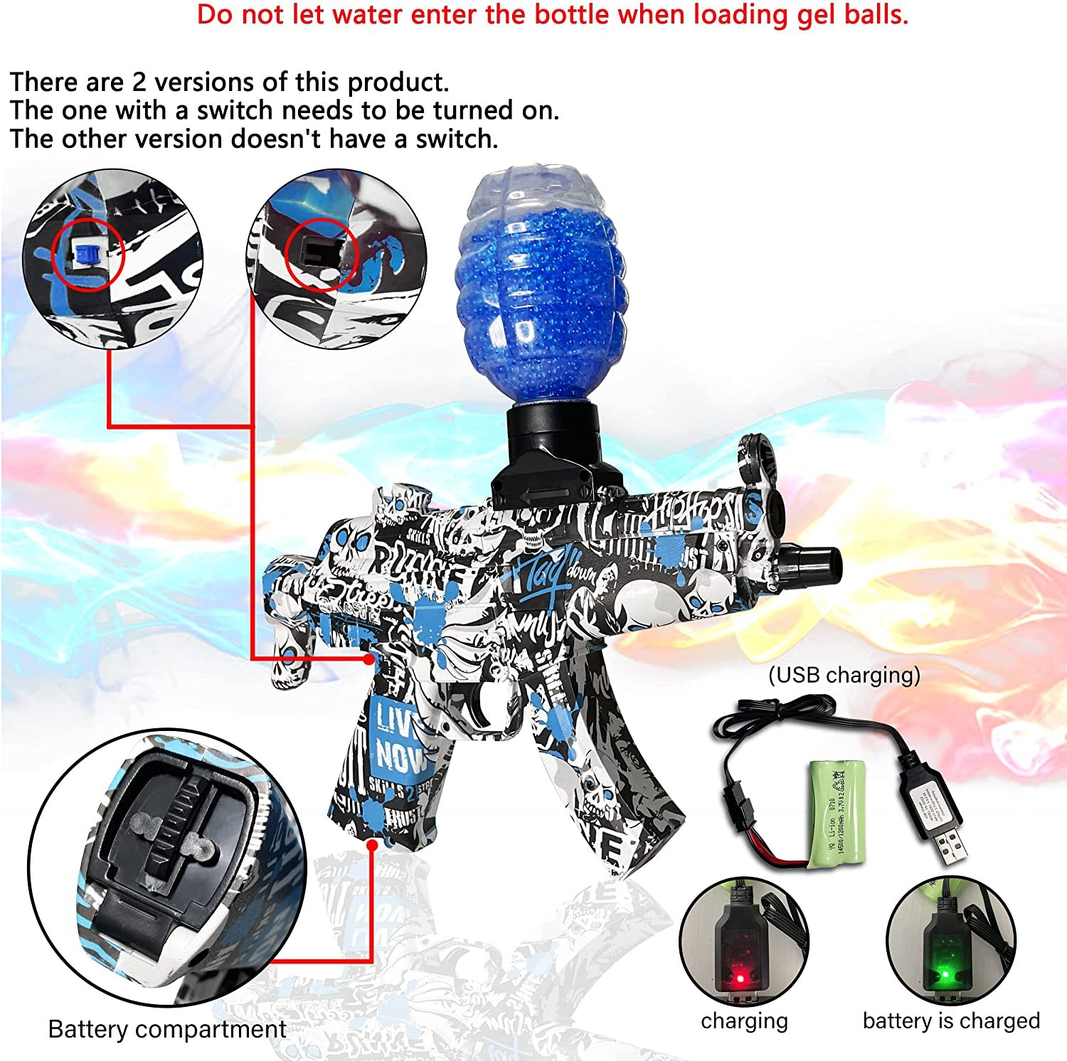 Electric Gel Splatter Ball Blaster Toy - Image 6