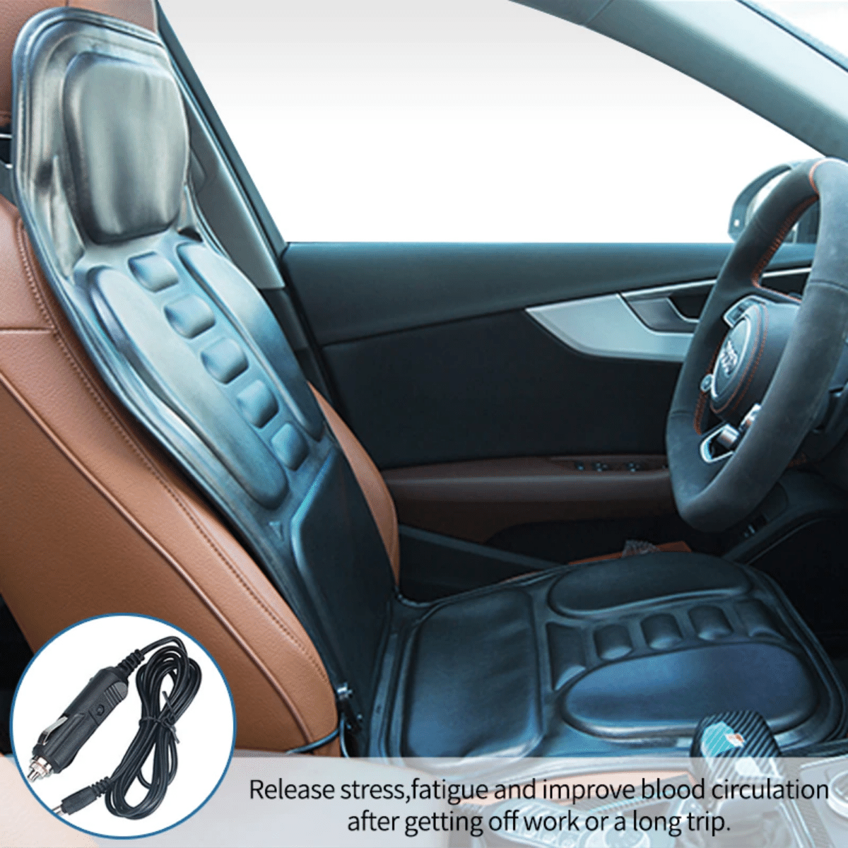 Electric Portable Seat Chair Car Heating Pad Massage Back Neck Cushion For Car & Home - Image 10