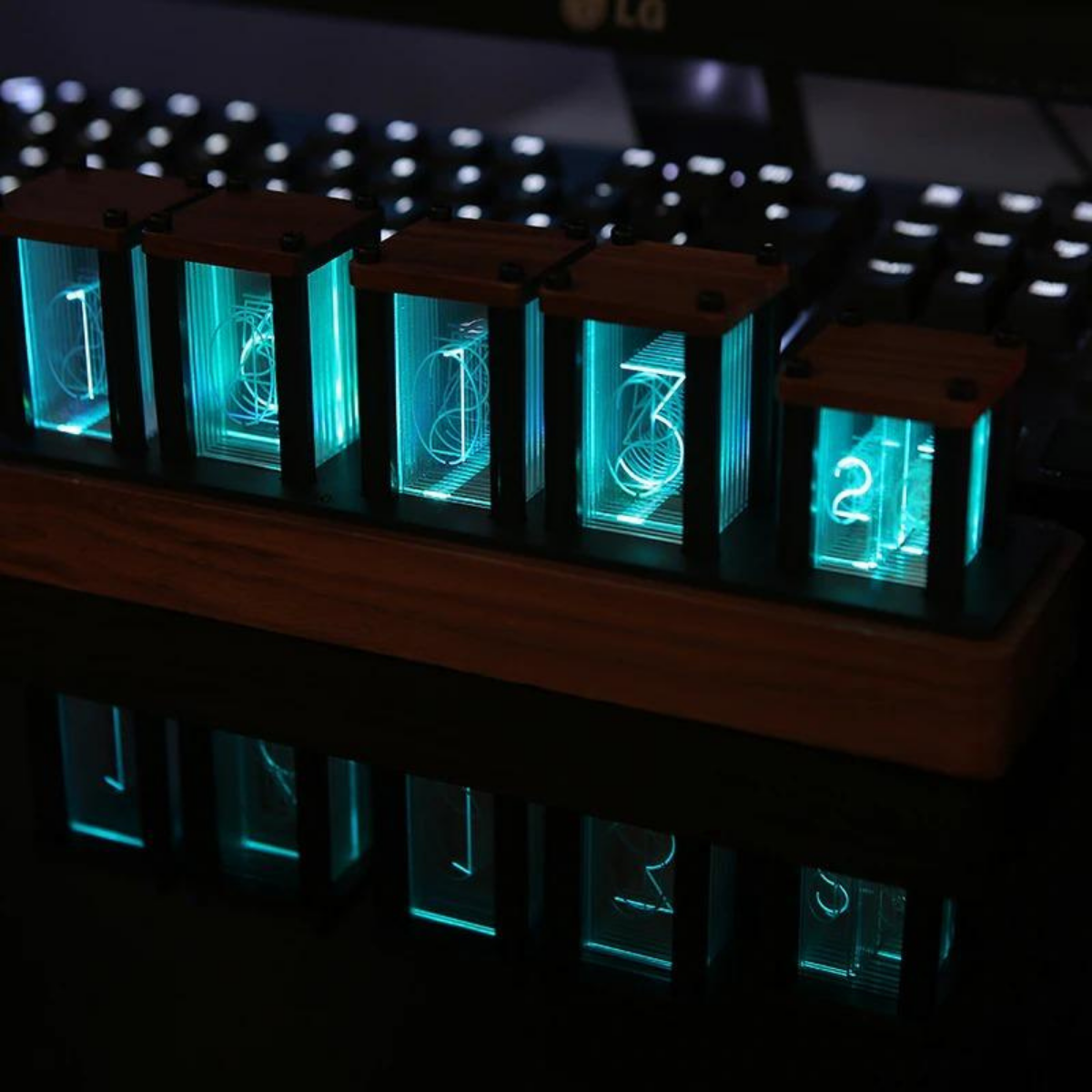 Led Tube Light Nixie Clock - Electronic Creative Computer Desktop Decor - Image 3