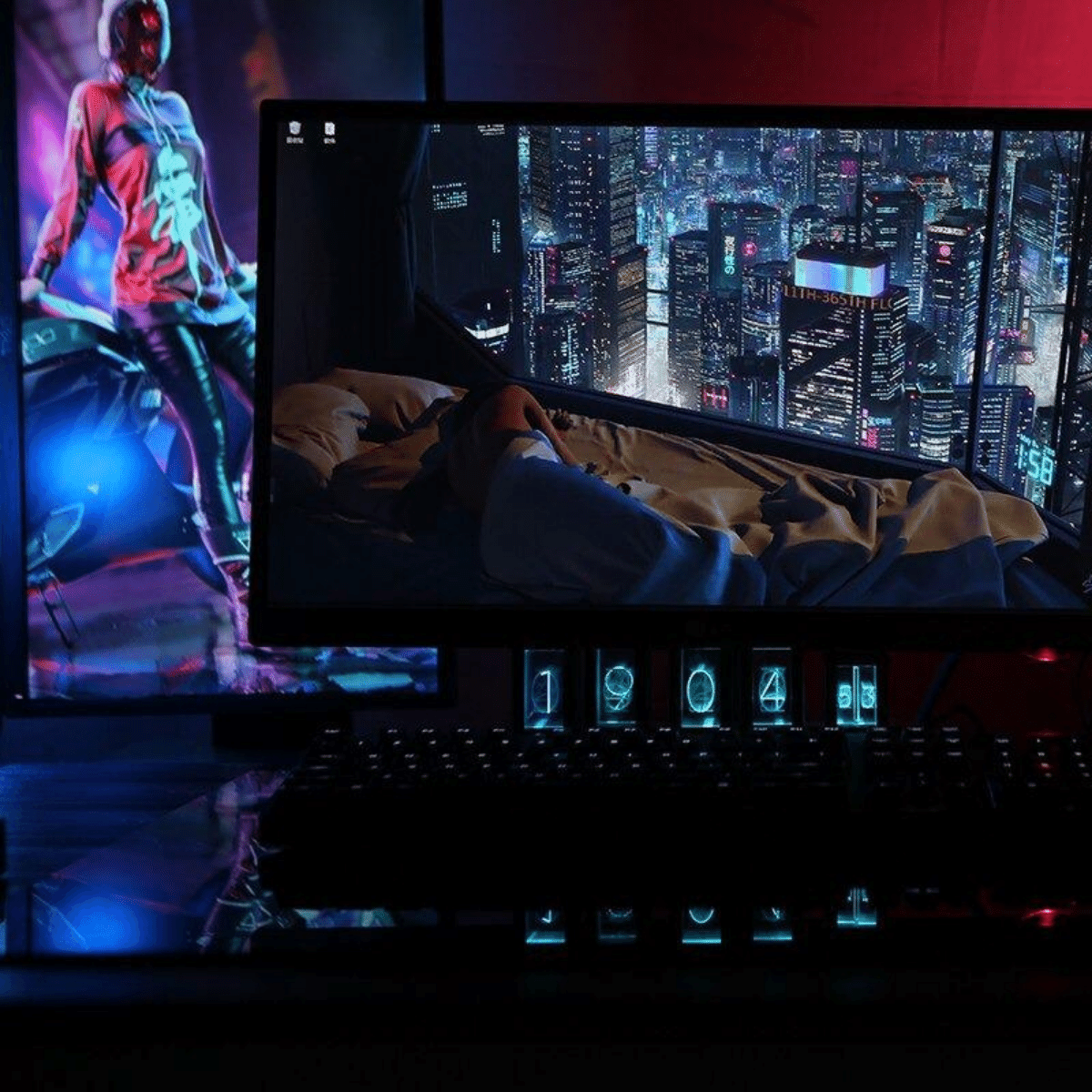 Led Tube Light Nixie Clock - Electronic Creative Computer Desktop Decor - Image 9