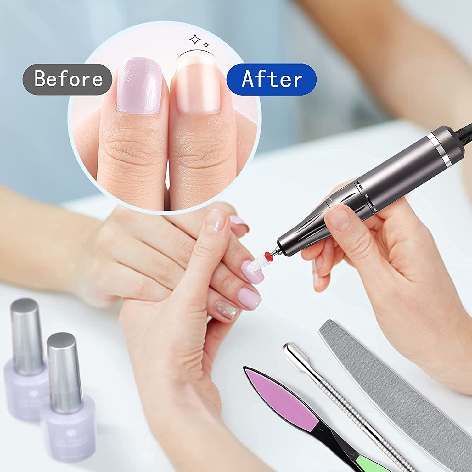 Electric Portable Nail Drill Machine - Professional 35000 Rpm Rechargeable Nail Drill Manicure Pedicure. - Image 15