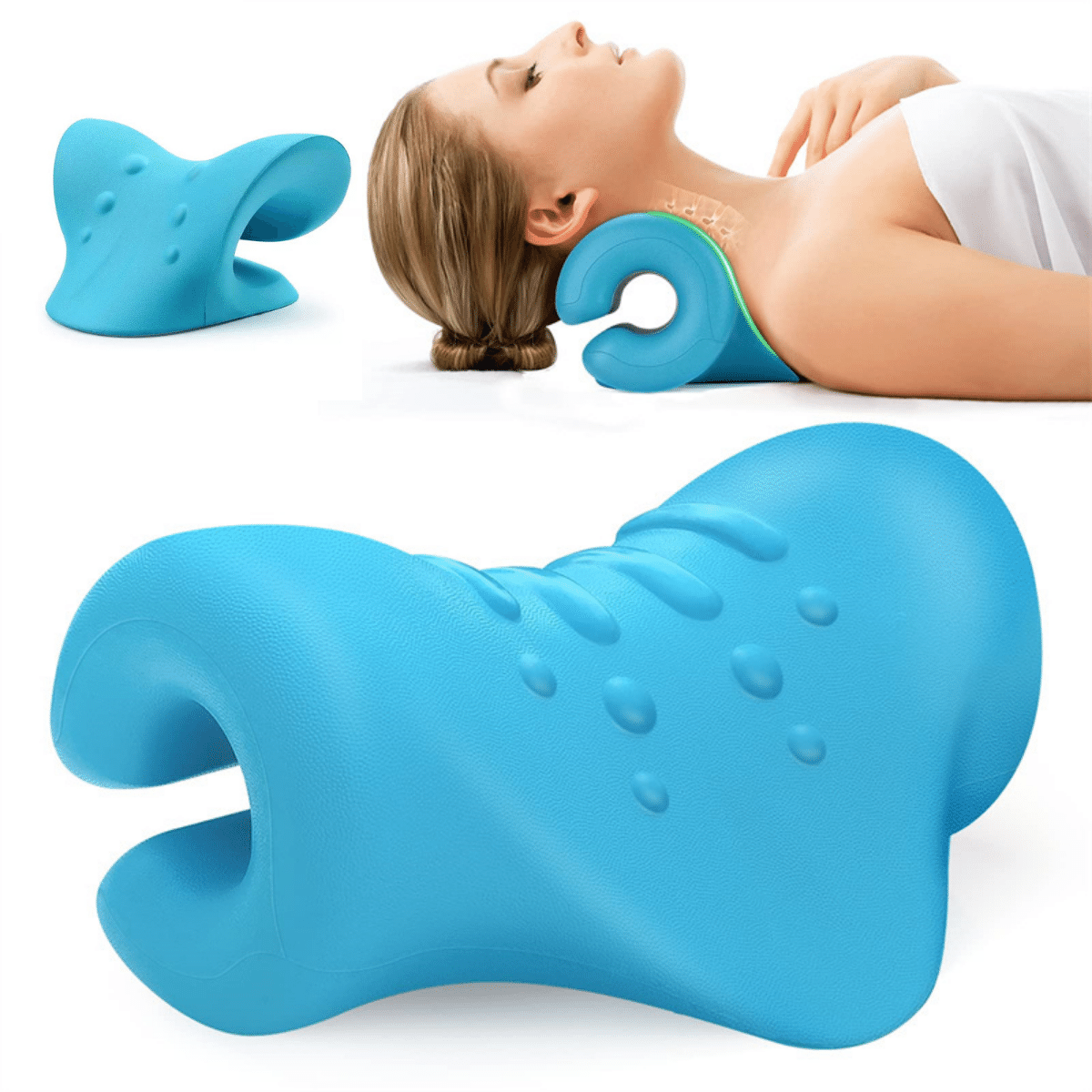 Portable Cervical Pillow for Neck Pain - Neck Cloud Cervical Traction Device.