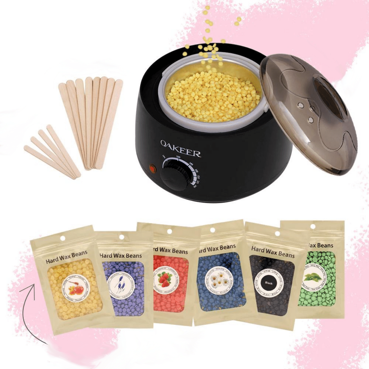 Wax Warmer Hair Removal Kit For Men And Women - Hard Wax Pot Kit Warmer