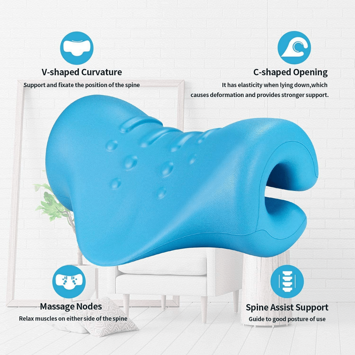 Portable Cervical Pillow for Neck Pain - Neck Cloud Cervical Traction Device. - Image 2