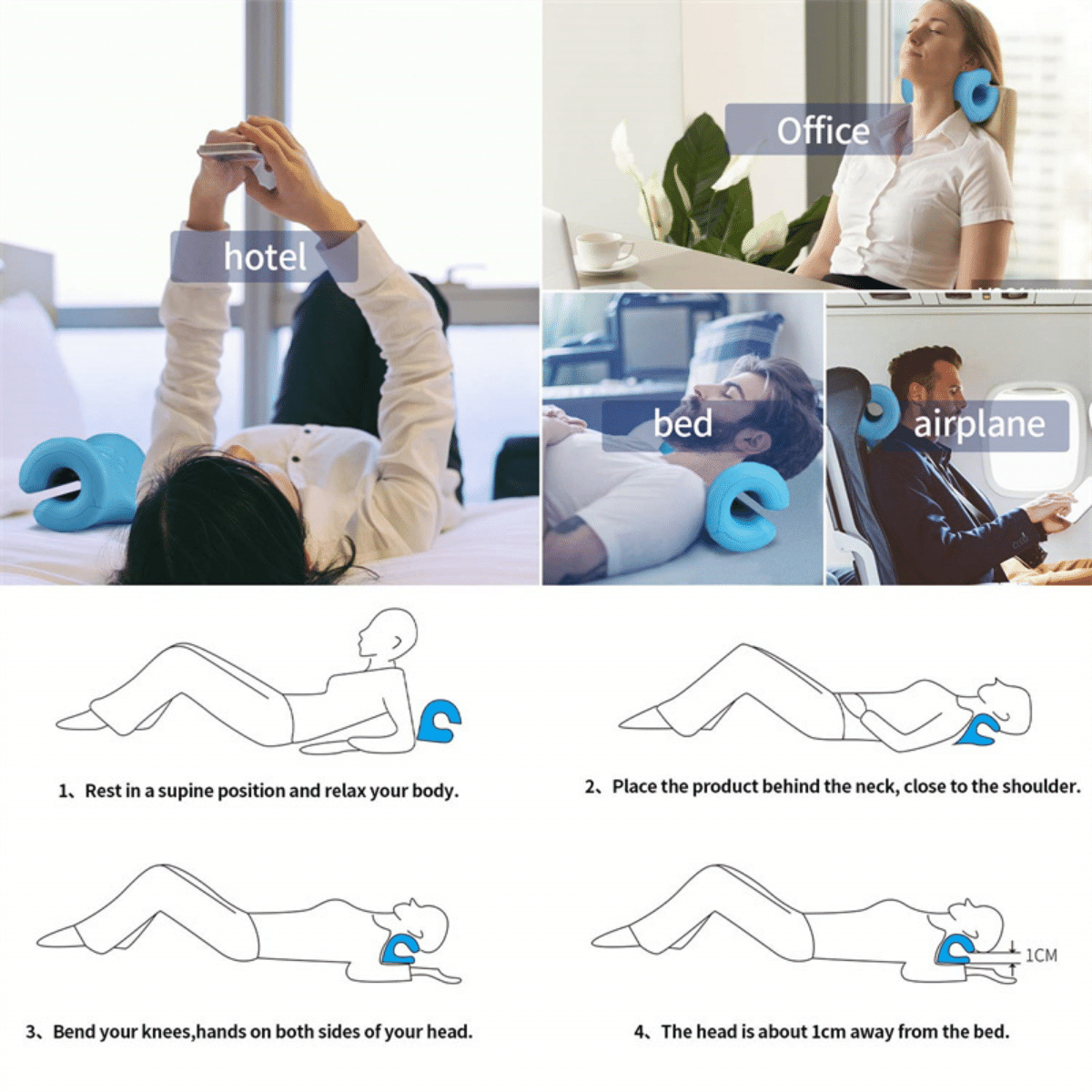 Portable Cervical Pillow for Neck Pain - Neck Cloud Cervical Traction Device. - Image 5