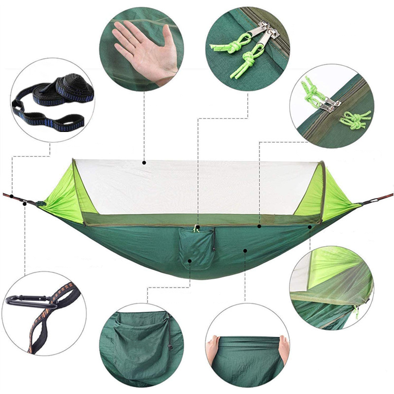 Enclosed Camping Hammock with Mosquito Net 2 Person - Image 2