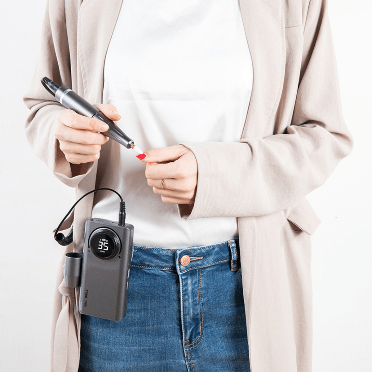 Electric Portable Nail Drill Machine - Professional 35000 Rpm Rechargeable Nail Drill Manicure Pedicure. - Image 6