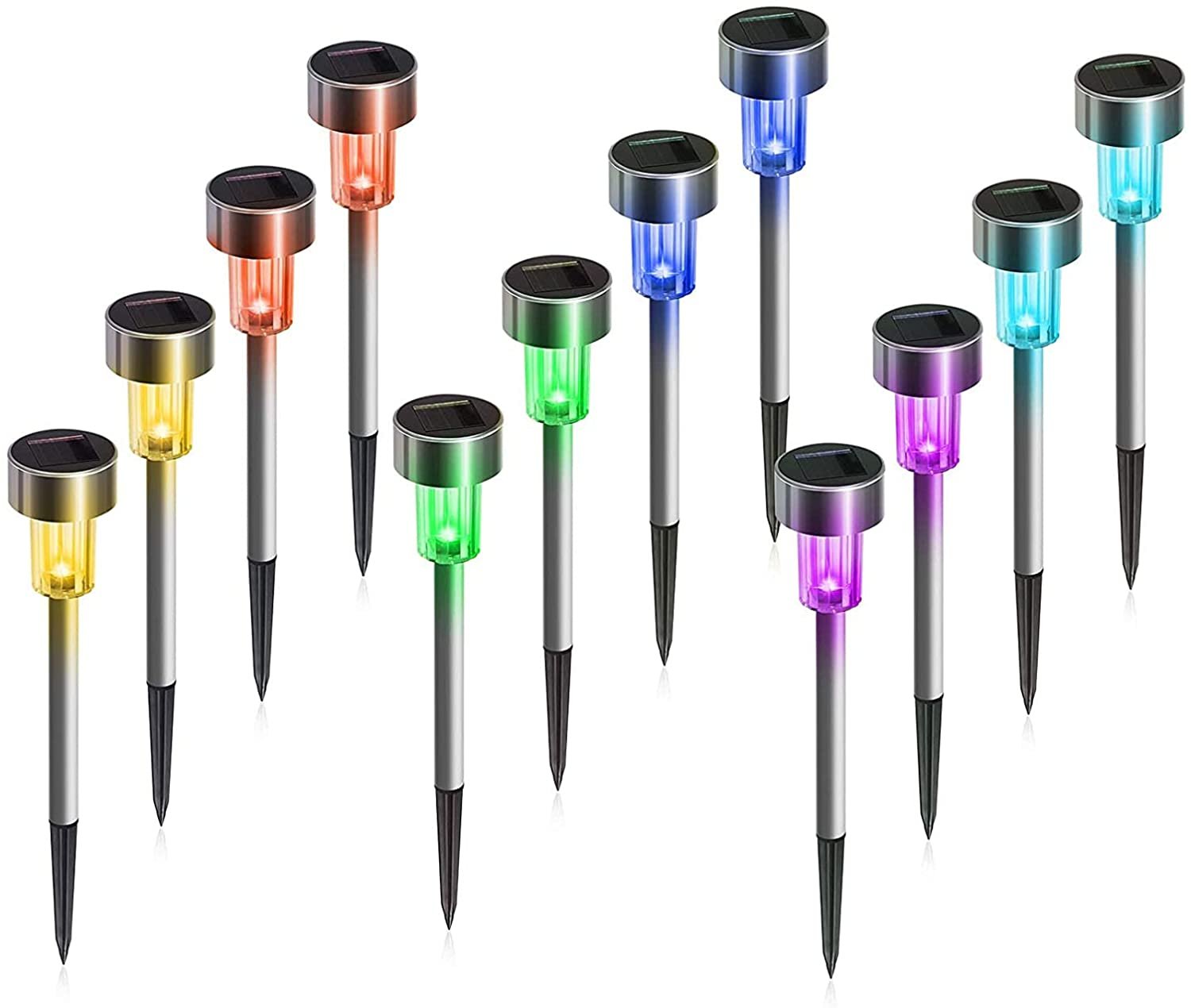 Color Changing Colorize Solar Lights - Best Solar Outdoor Pathway Lighting For Walkway - Image 6